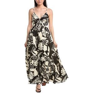hutch sleeveless v-neck bow-back tiered a-line maxi dress Reese